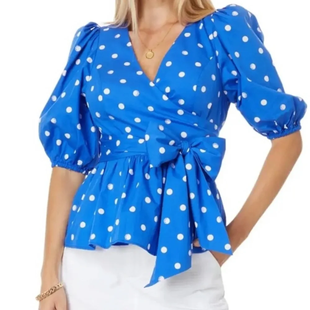 Lilly Pulitzer Kara Cotton Wrap Top 